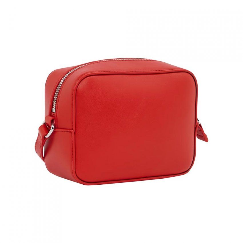 bolso tommy rojo pequeno logo relieve